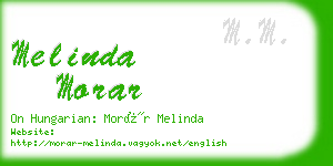 melinda morar business card